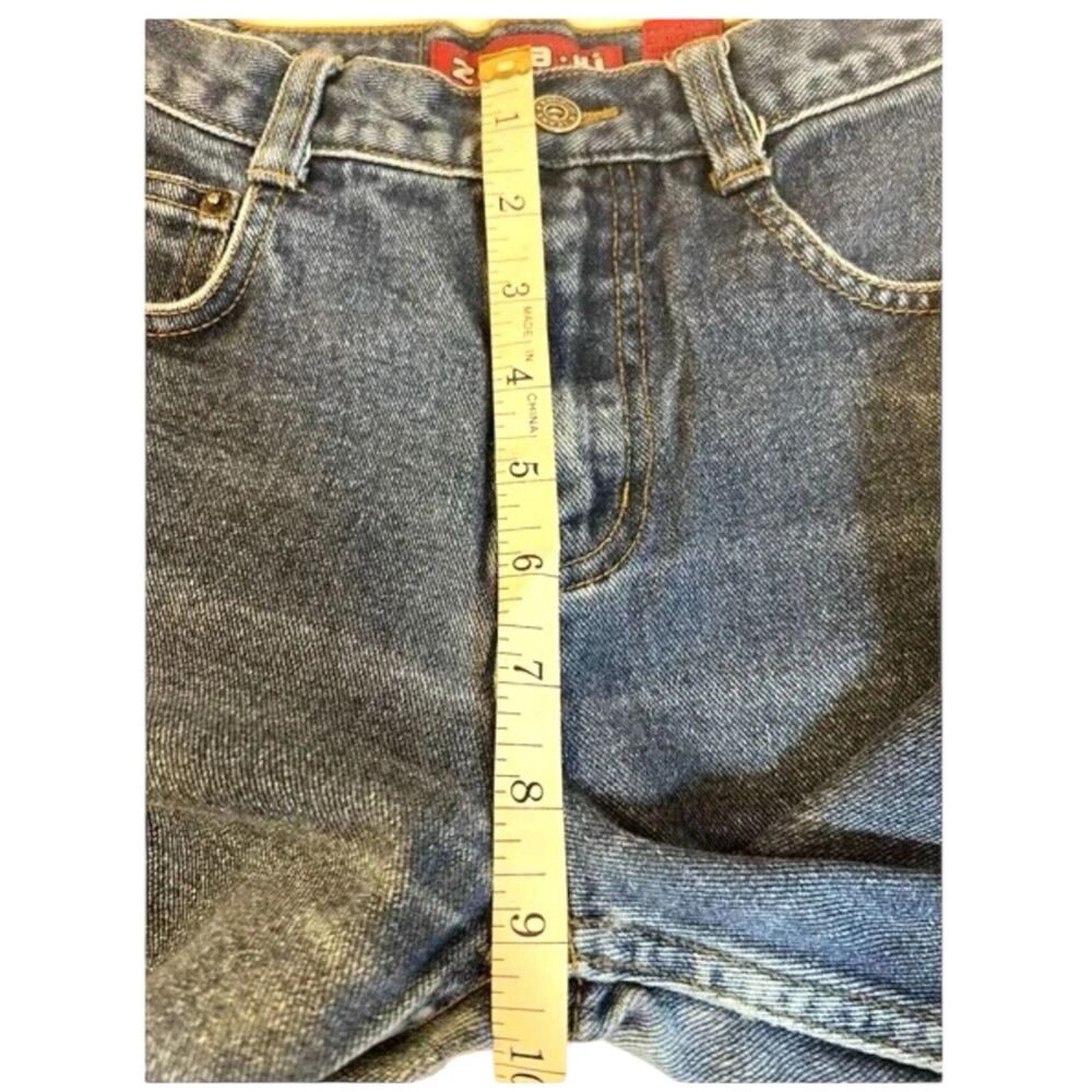 Vintage Y2K Girls Flare Jeans Size 10 Slim Blue Denim High Rise Retro Bootcut - Picture 6 of 15